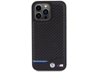 BMW Leather Carbon case for iPhone 15 Pro Max - black BMW Leather Carbon case for iPhone 15 Pro Max - black