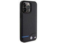 BMW Leather Carbon case for iPhone 15 Pro Max - black BMW Leather Carbon case for iPhone 15 Pro Max - black