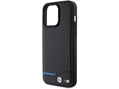 BMW Leather Carbon case for iPhone 15 Pro Max - black BMW Leather Carbon case for iPhone 15 Pro Max - black