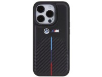 Funda para iPhone 15 Pro con franja tricolor estampada de BMW - Negra Funda para iPhone 15 Pro con franja tricolor estampada de BMW - Negra