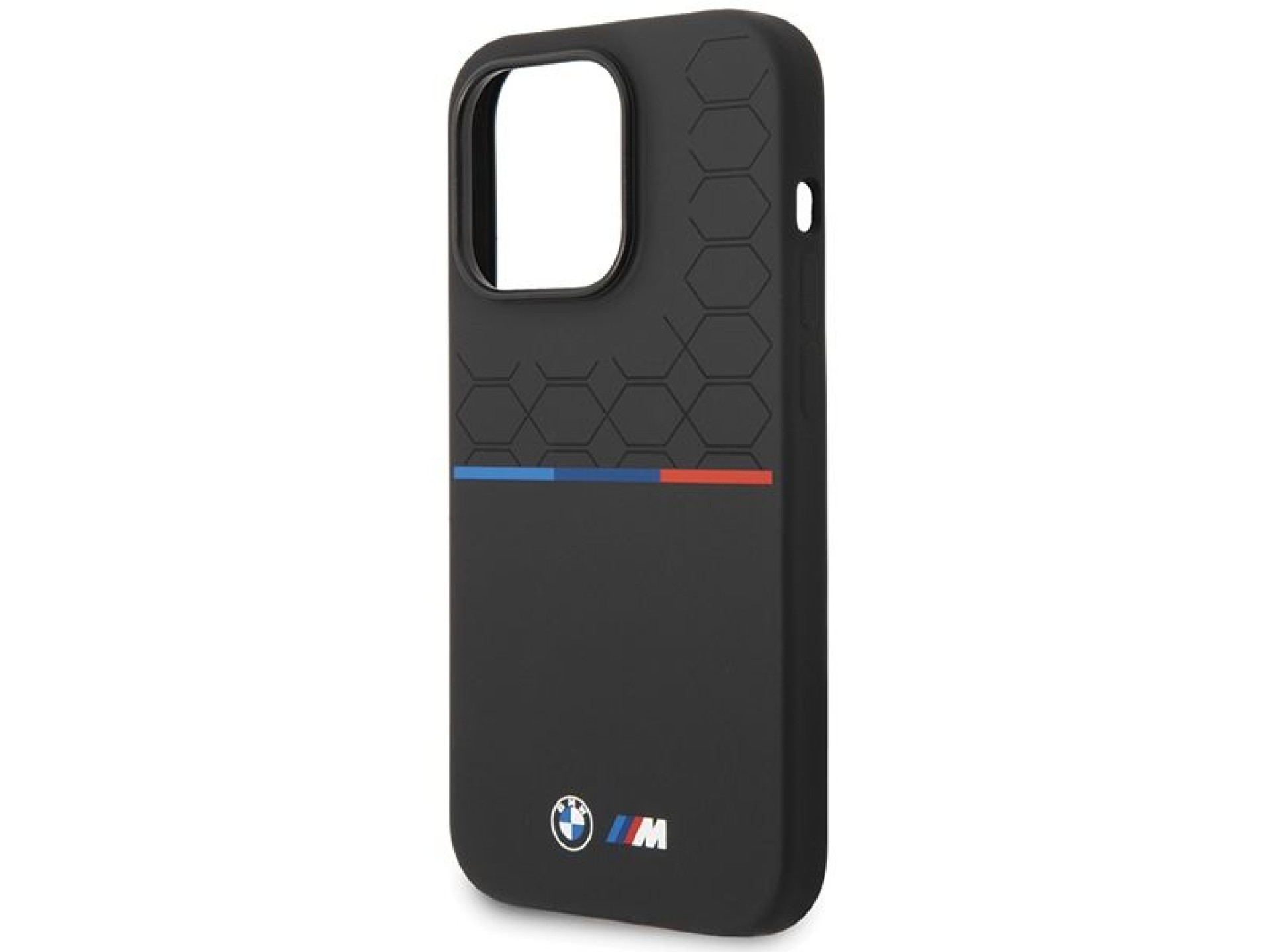 BMW Silicone Pattern iPhone 15 Pro Case - Black