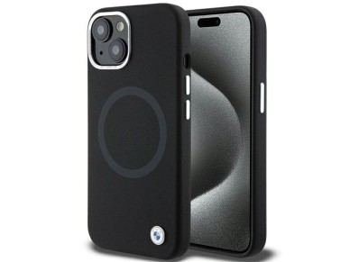 BMW Signature Liquid Silicone MagSafe case for iPhone 15 - black BMW Signature Liquid Silicone MagSafe case for iPhone 15 - black