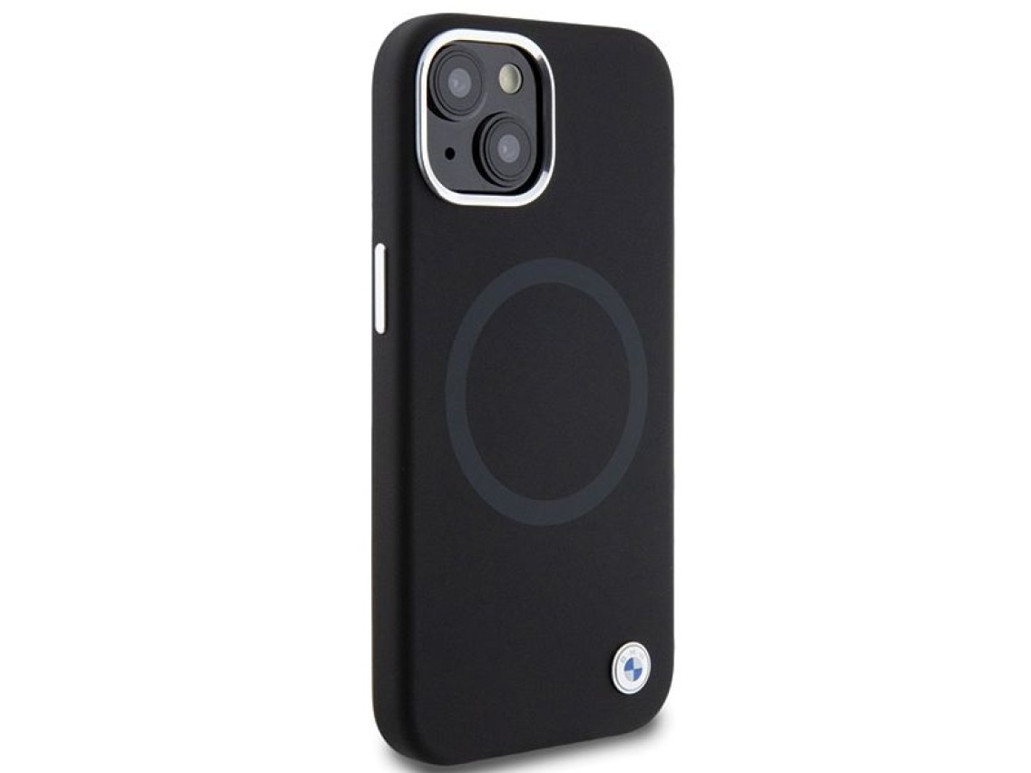 BMW Signature Liquid Silicone MagSafe case for iPhone 15 - black