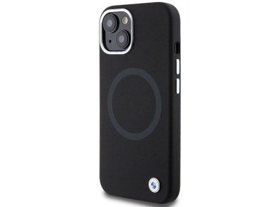 Funda BMW Signature de silicona líquida MagSafe para iPhone 15 Plus - negra Funda BMW Signature de silicona líquida MagSafe para iPhone 15 Plus - negra