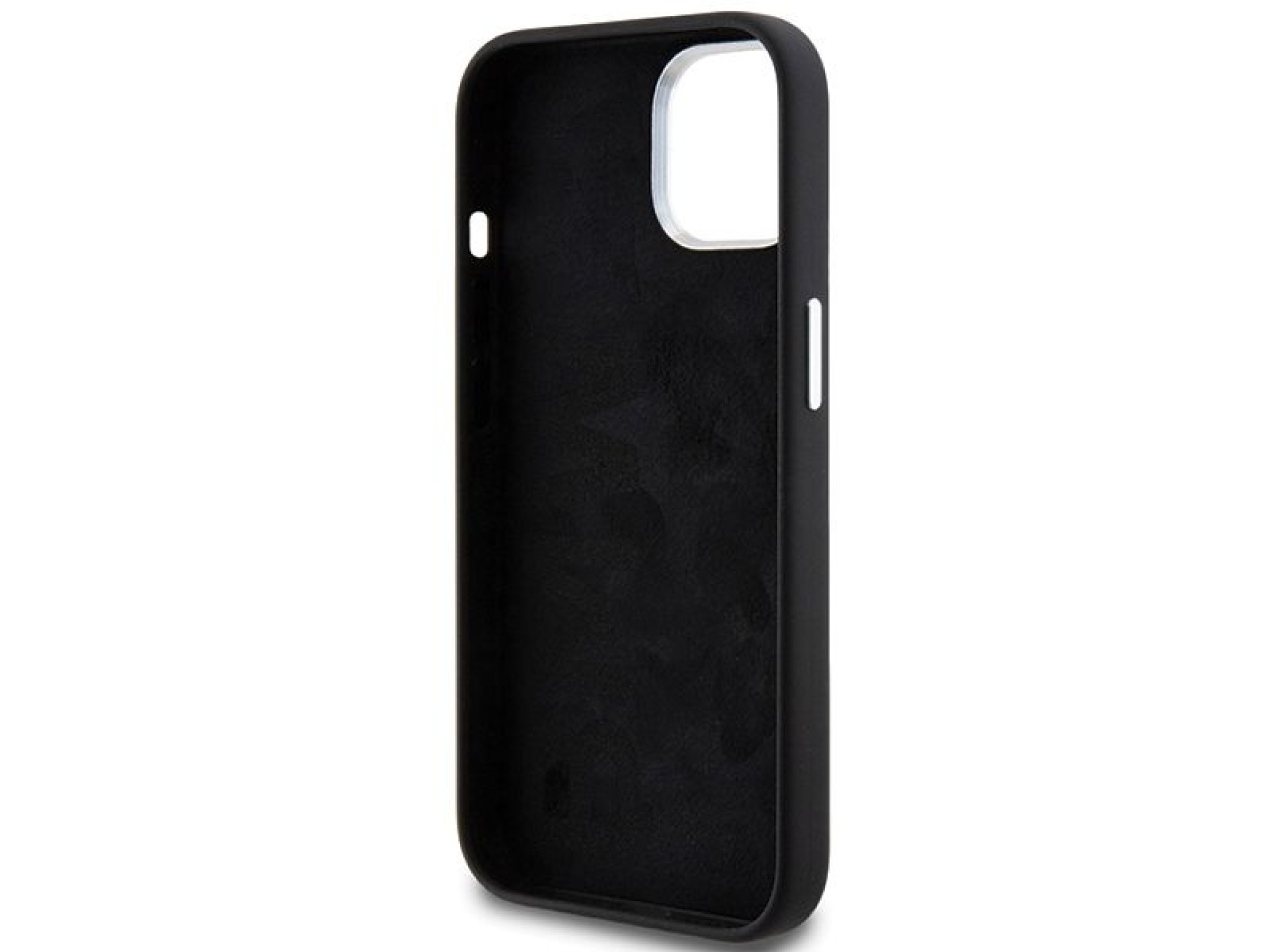 Funda BMW Signature de silicona líquida MagSafe para iPhone 15 Plus - negra