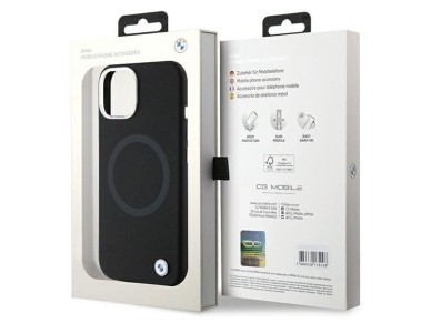 Funda BMW Signature de silicona líquida MagSafe para iPhone 15 Plus - negra Funda BMW Signature de silicona líquida MagSafe para iPhone 15 Plus - negra