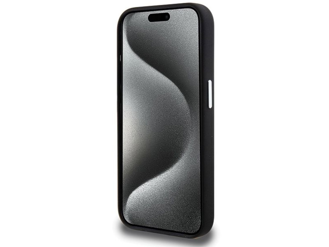 Funda BMW Signature de silicona líquida MagSafe para iPhone 15 Pro - negra