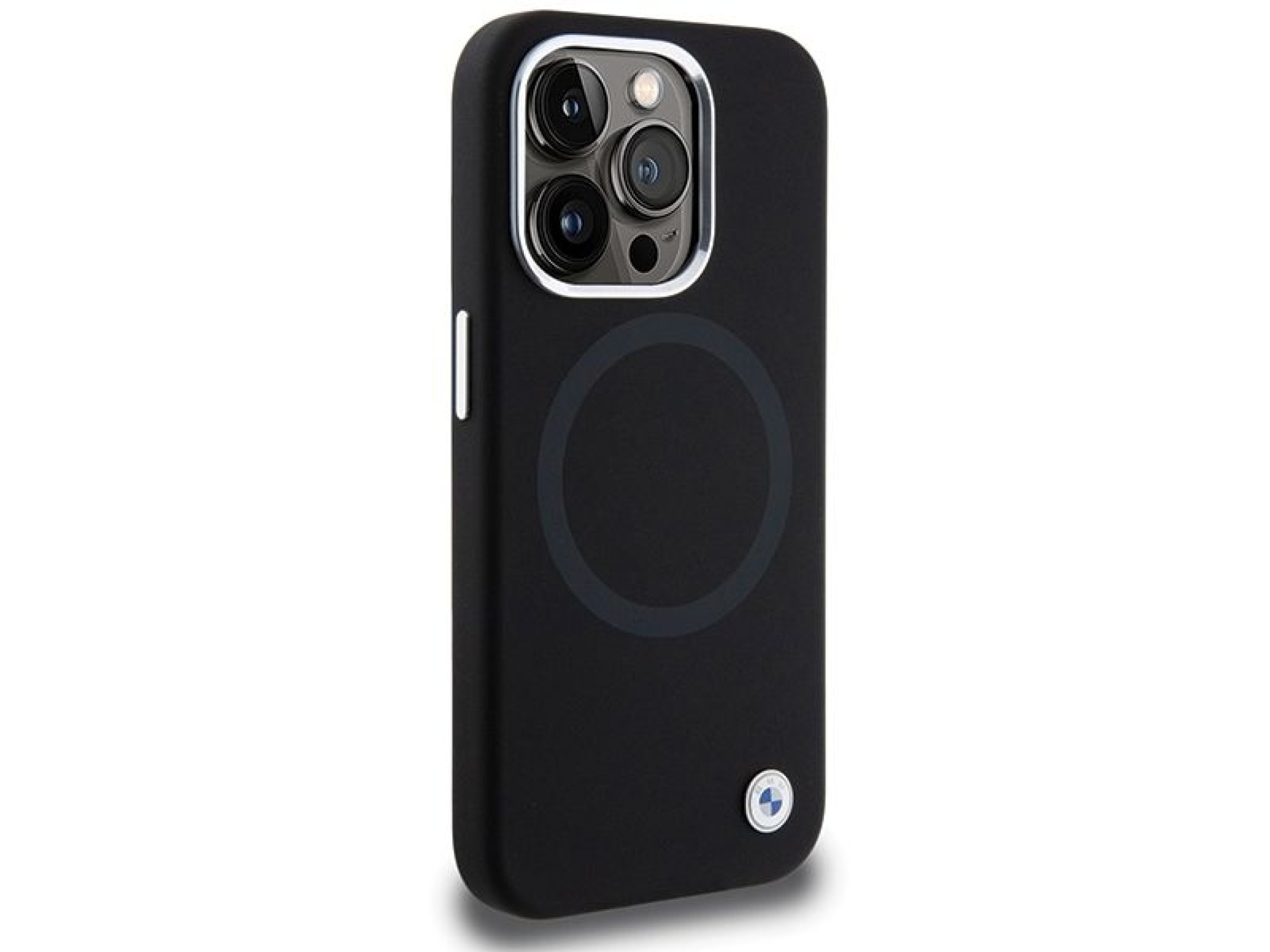 BMW Signature Liquid Silicone MagSafe case for iPhone 15 Pro Max - black
