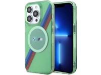BMW M Tricolor Stripes MagSafe case for iPhone 15 Pro - green