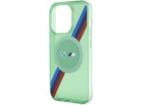 BMW M Tricolor Stripes MagSafe case for iPhone 15 Pro - green