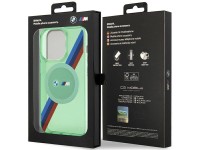 BMW M Tricolor Stripes MagSafe case for iPhone 15 Pro - green