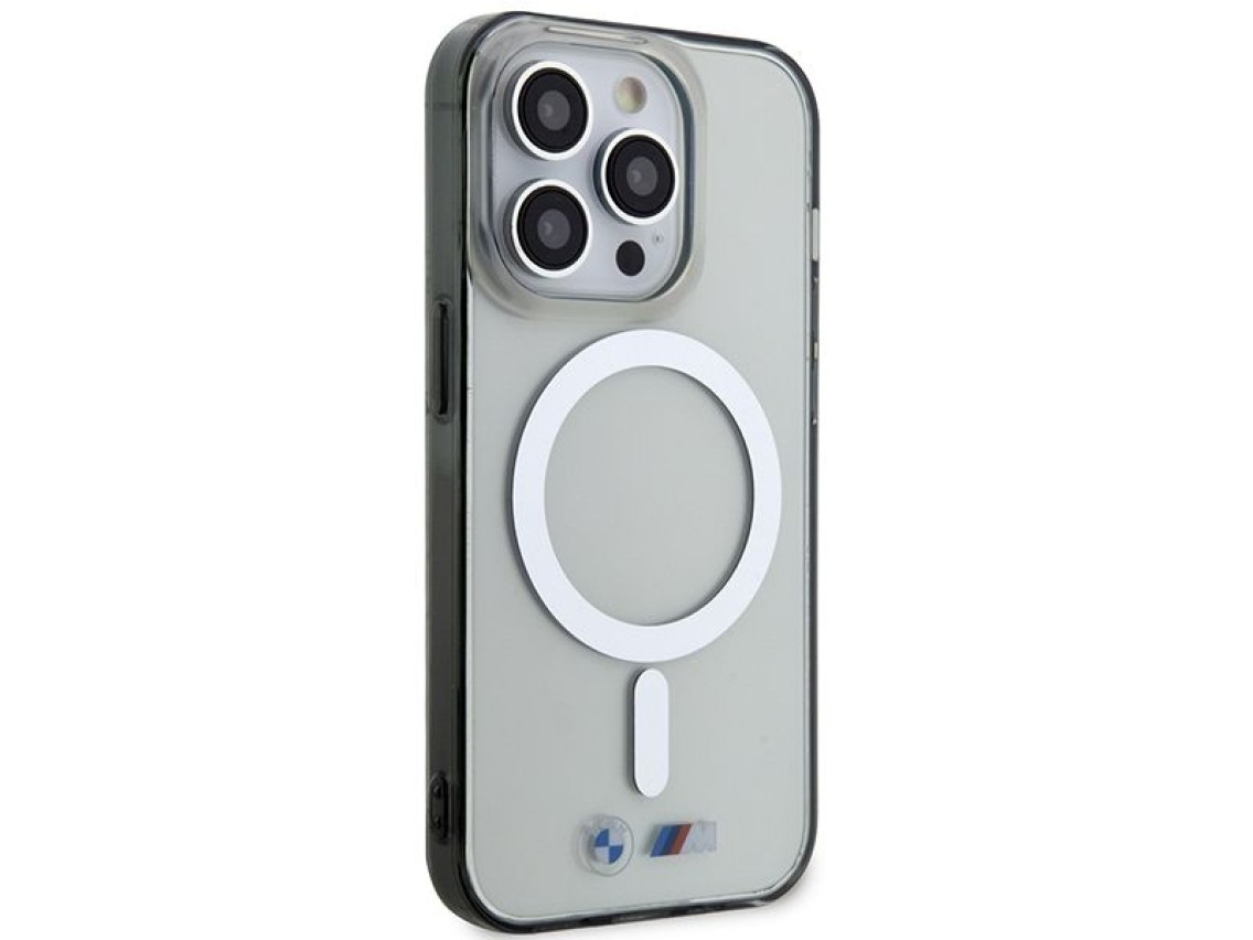 Capa MagSafe BMW Silver Ring para iPhone 15 Pro - transparente