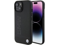 Funda BMW MagSafe de cuero con estampado en caliente para iPhone 15 Plus - negra Funda BMW MagSafe de cuero con estampado en caliente para iPhone 15 Plus - negra