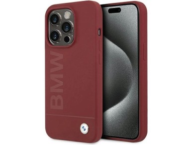 BMW Silicone Big Logo MagSafe case for iPhone 15 Pro - red