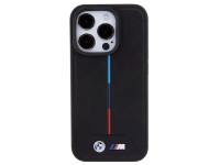 Capa MagSafe BMW Quilted Tricolor para iPhone 15 Pro - preta Capa MagSafe BMW Quilted Tricolor para iPhone 15 Pro - preta
