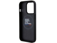 Capa MagSafe BMW Quilted Tricolor para iPhone 15 Pro - preta Capa MagSafe BMW Quilted Tricolor para iPhone 15 Pro - preta