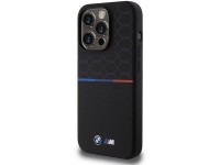 Funda de silicona con diseño BMW M MagSafe para iPhone 15 Pro - negra Funda de silicona con diseño BMW M MagSafe para iPhone 15 Pro - negra