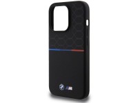 Funda de silicona con diseño BMW M MagSafe para iPhone 15 Pro - negra Funda de silicona con diseño BMW M MagSafe para iPhone 15 Pro - negra