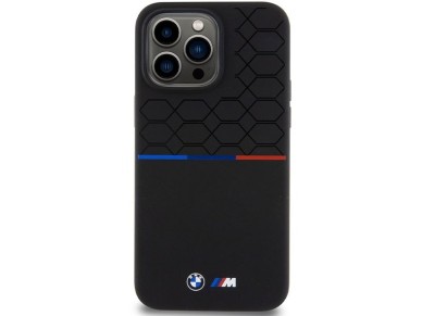 Funda de silicona con diseño BMW M MagSafe para iPhone 15 Pro Max - negra Funda de silicona con diseño BMW M MagSafe para iPhone 15 Pro Max - negra
