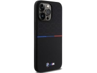 Capa MagSafe de silicone com padrão BMW M para iPhone 15 Pro Max - preta Capa MagSafe de silicone com padrão BMW M para iPhone 15 Pro Max - preta