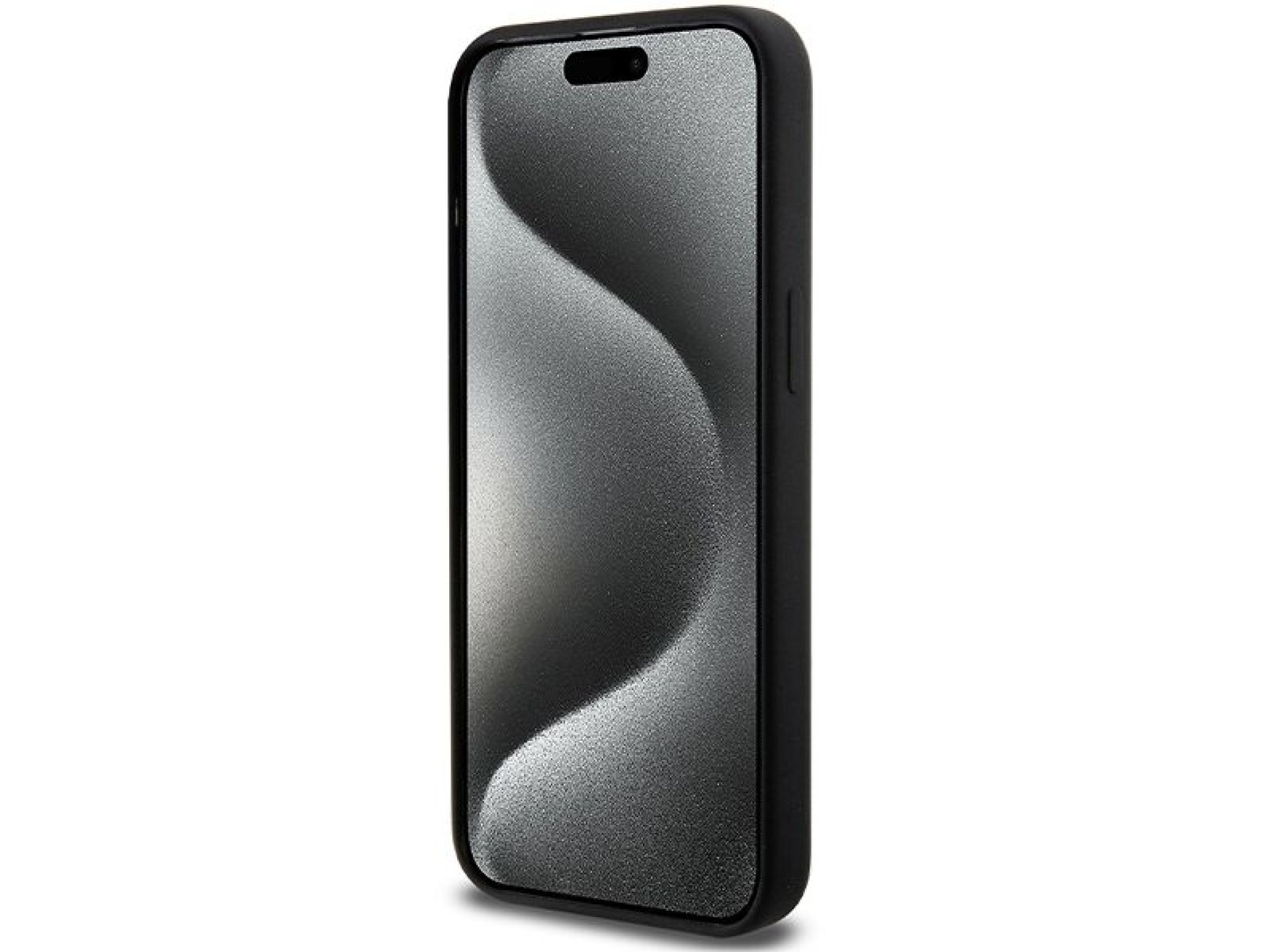 Capa MagSafe de silicone com padrão BMW M para iPhone 15 Pro Max - preta