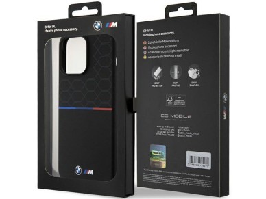 Funda de silicona con diseño BMW M MagSafe para iPhone 15 Pro Max - negra Funda de silicona con diseño BMW M MagSafe para iPhone 15 Pro Max - negra