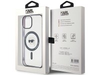 Karl Lagerfeld KLHMP15SHKHNOTK iPhone 15 6.1" transparent hardcase IML Karl`s Head MagSafe Karl Lagerfeld KLHMP15SHKHNOTK iPhone 15 6.1" transparent hardcase IML Karl`s Head MagSafe