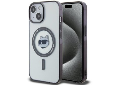 Funda rígida transparente Karl Lagerfeld KLHMP15SHCHNOTK para iPhone 15 de 6,1" IML Choupette's Head Funda rígida transparente Karl Lagerfeld KLHMP15SHCHNOTK para iPhone 15 de 6,1" IML Choupette's Head