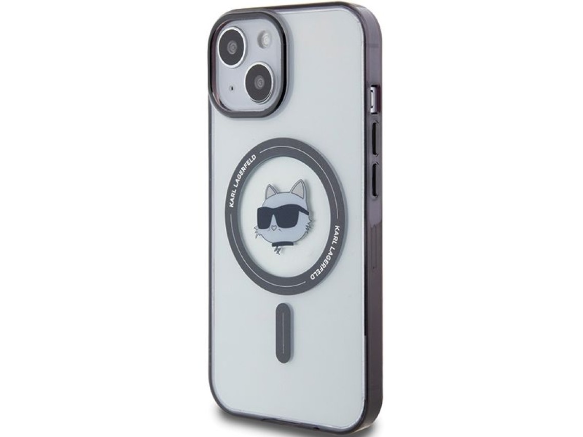 Karl Lagerfeld KLHMP15SHCHNOTK iPhone 15 6.1" transparent hardcase IML Choupette`s Head MagSafe