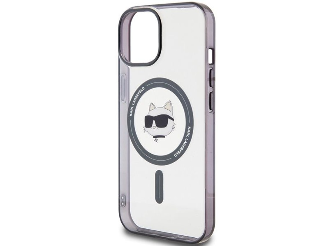 Karl Lagerfeld KLHMP15SHCHNOTK iPhone 15 6.1" transparent hardcase IML Choupette`s Head MagSafe