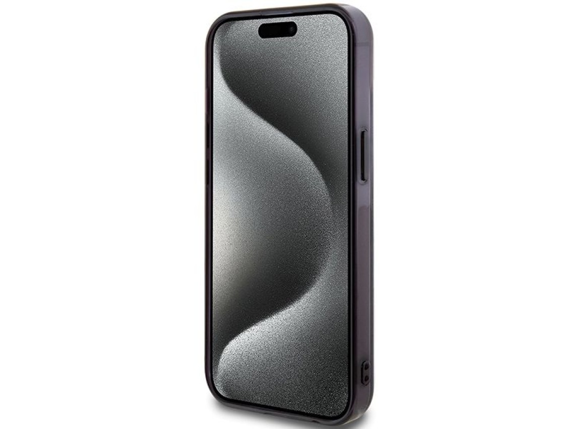 Capa rígida transparente Karl Lagerfeld KLHMP15MHCHNOTK para iPhone 15 Plus de 6,7" com estampa IML