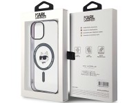 Capa rígida transparente Karl Lagerfeld KLHMP15MHCHNOTK para iPhone 15 Plus de 6,7" com estampa IML Capa rígida transparente Karl Lagerfeld KLHMP15MHCHNOTK para iPhone 15 Plus de 6,7" com estampa IML