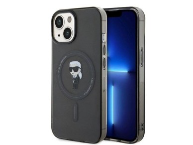 Karl Lagerfeld IML Ikonik MagSafe case for iPhone 15 - black Karl Lagerfeld IML Ikonik MagSafe case for iPhone 15 - black