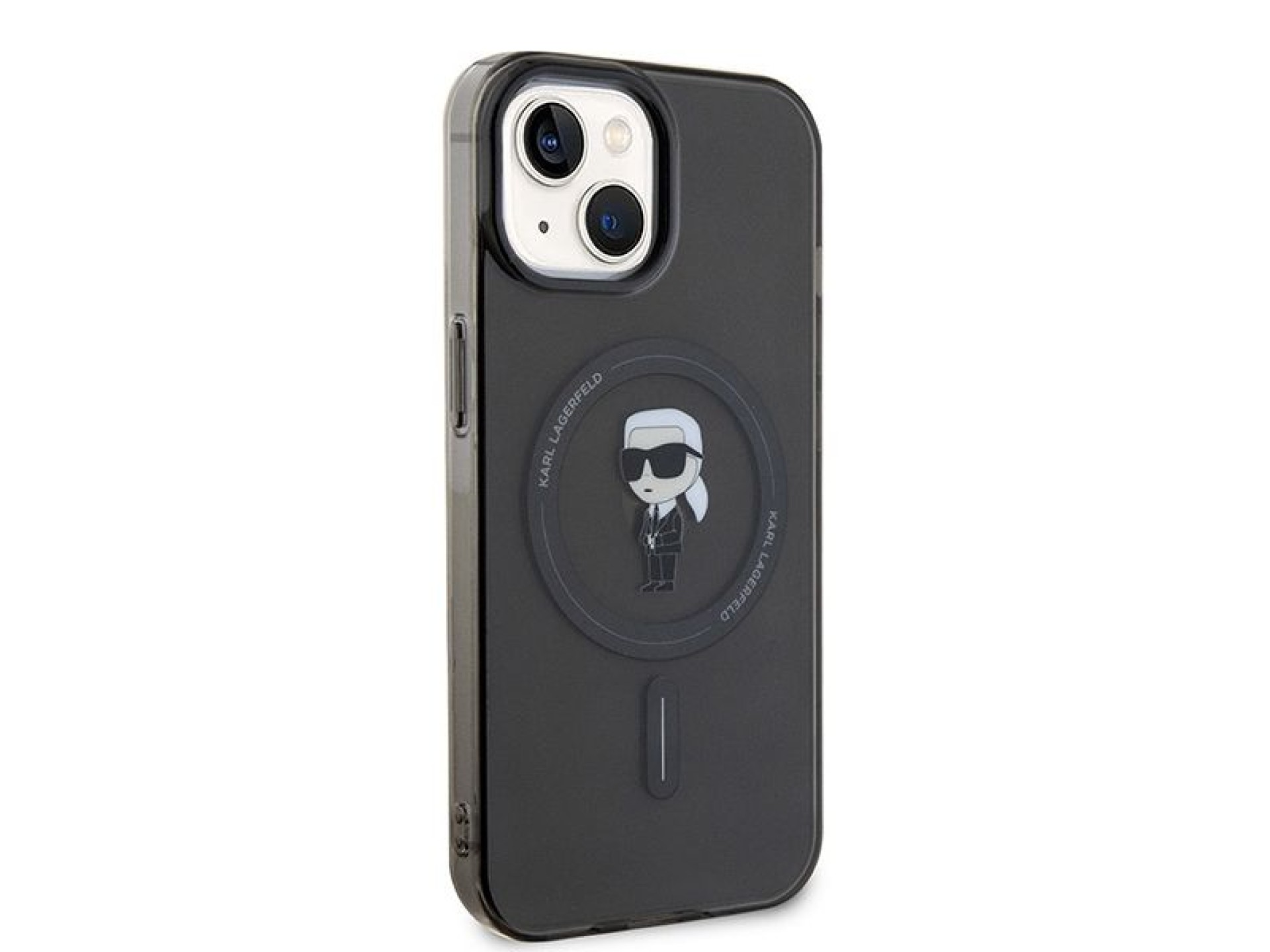 Capa Karl Lagerfeld IML Ikonik MagSafe para iPhone 15 - preta