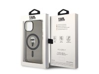 Capa Karl Lagerfeld IML Ikonik MagSafe para iPhone 15 - preta Capa Karl Lagerfeld IML Ikonik MagSafe para iPhone 15 - preta