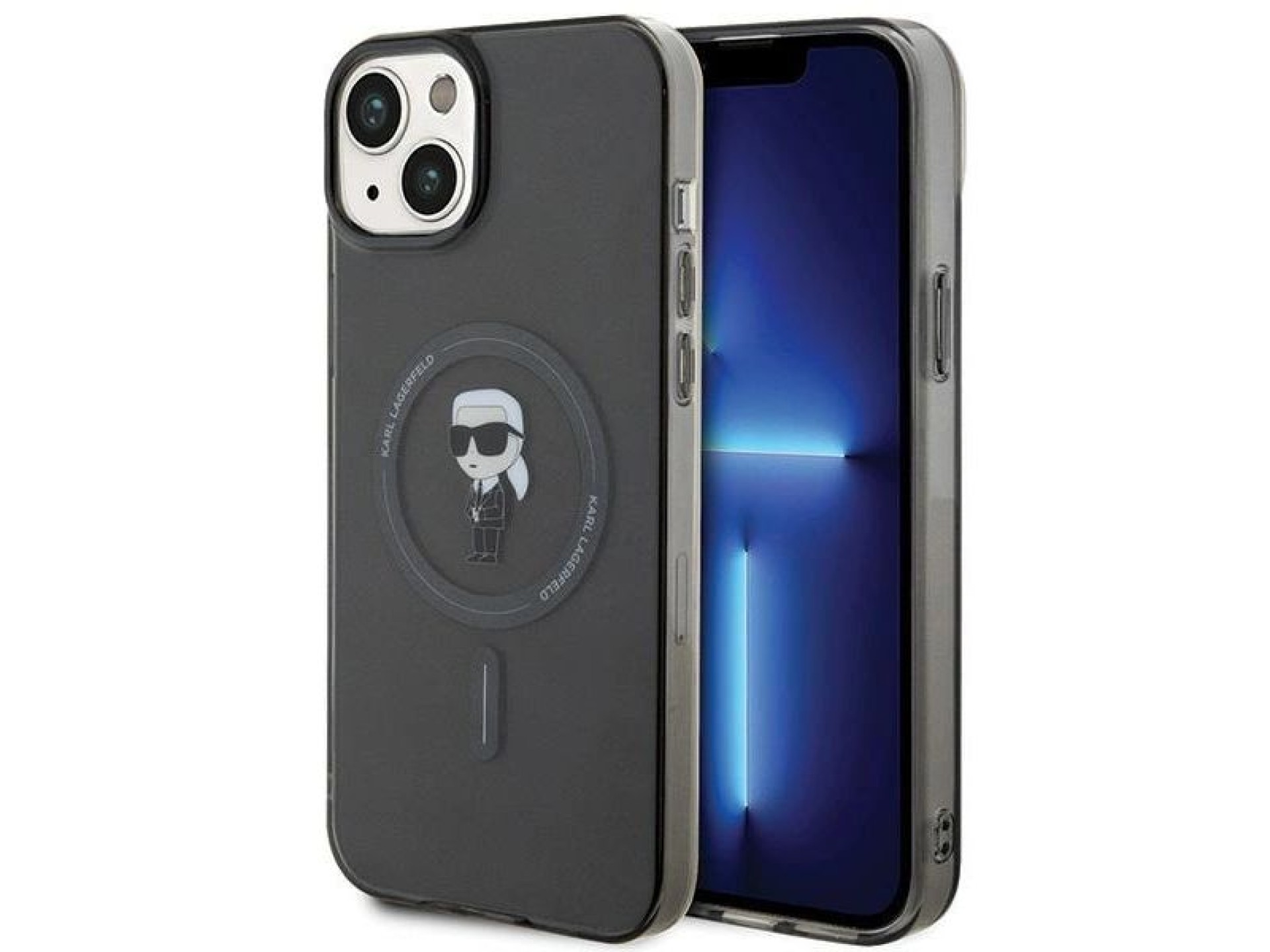 Karl Lagerfeld IML Ikonik MagSafe case for iPhone 15 Plus - black