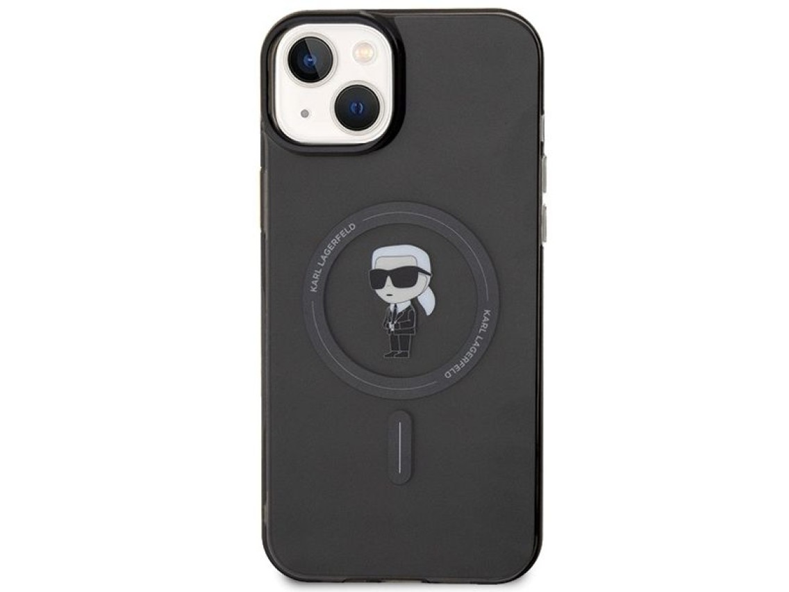 Karl Lagerfeld IML Ikonik MagSafe case for iPhone 15 Plus - black