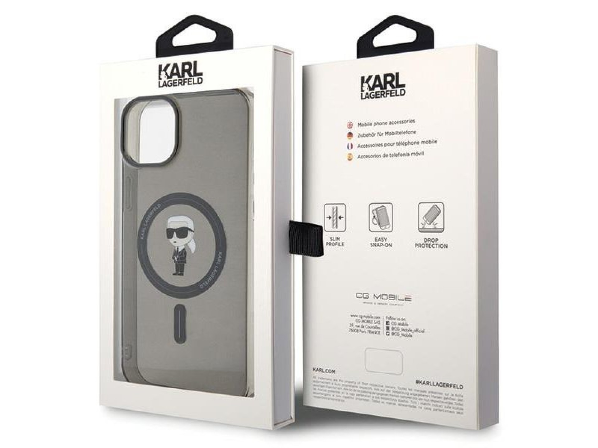 Karl Lagerfeld IML Ikonik MagSafe case for iPhone 15 Plus - black