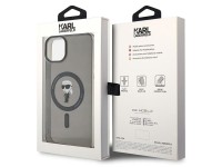Karl Lagerfeld IML Ikonik MagSafe case for iPhone 15 Plus - black Karl Lagerfeld IML Ikonik MagSafe case for iPhone 15 Plus - black