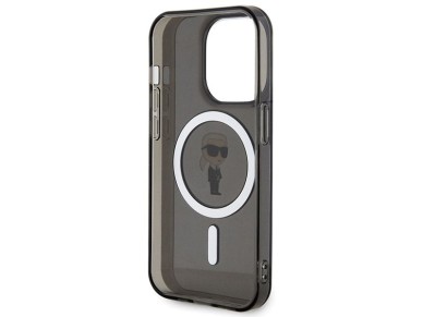 Karl Lagerfeld KLHMP15XHFCKNOK iPhone 15 Pro Max 6.7" black/black hardcase IML Ikonik MagSafe Karl Lagerfeld KLHMP15XHFCKNOK iPhone 15 Pro Max 6.7" black/black hardcase IML Ikonik MagSafe