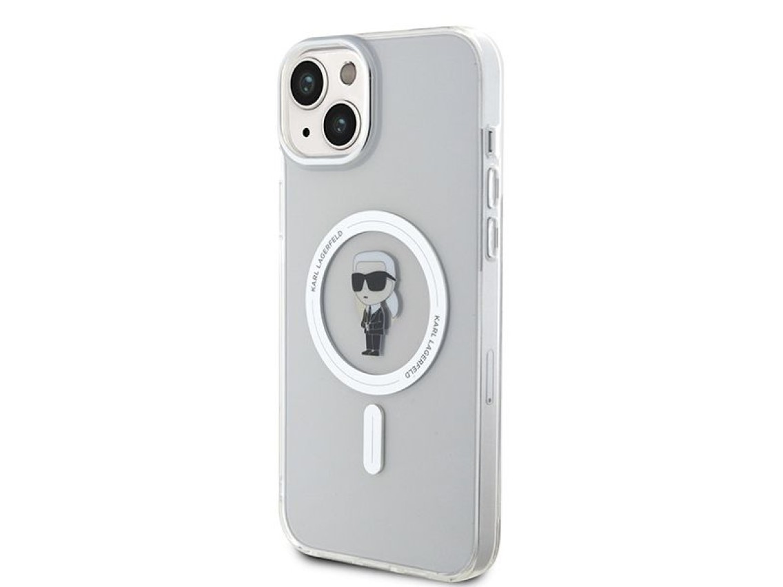 Funda Karl Lagerfeld IML Ikonik MagSafe para iPhone 15 Plus - transparente