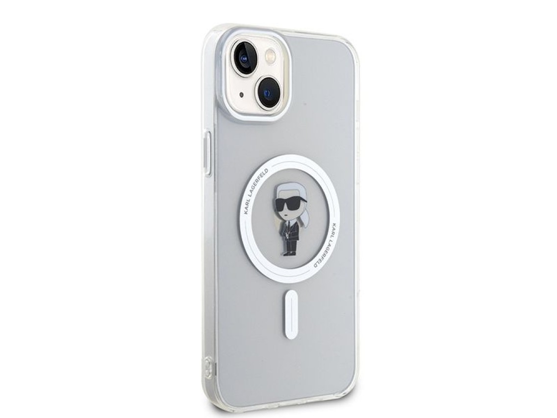 Funda Karl Lagerfeld IML Ikonik MagSafe para iPhone 15 Plus - transparente