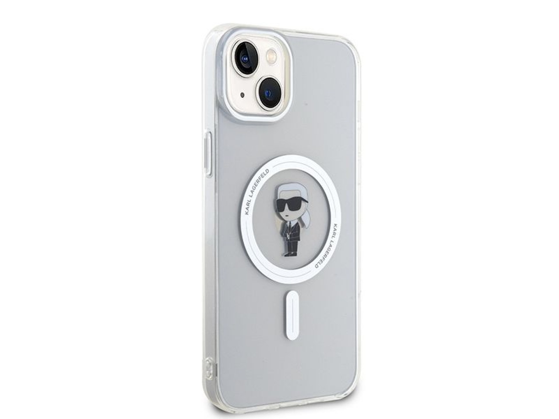 Funda Karl Lagerfeld IML Ikonik MagSafe para iPhone 15 Plus - transparente