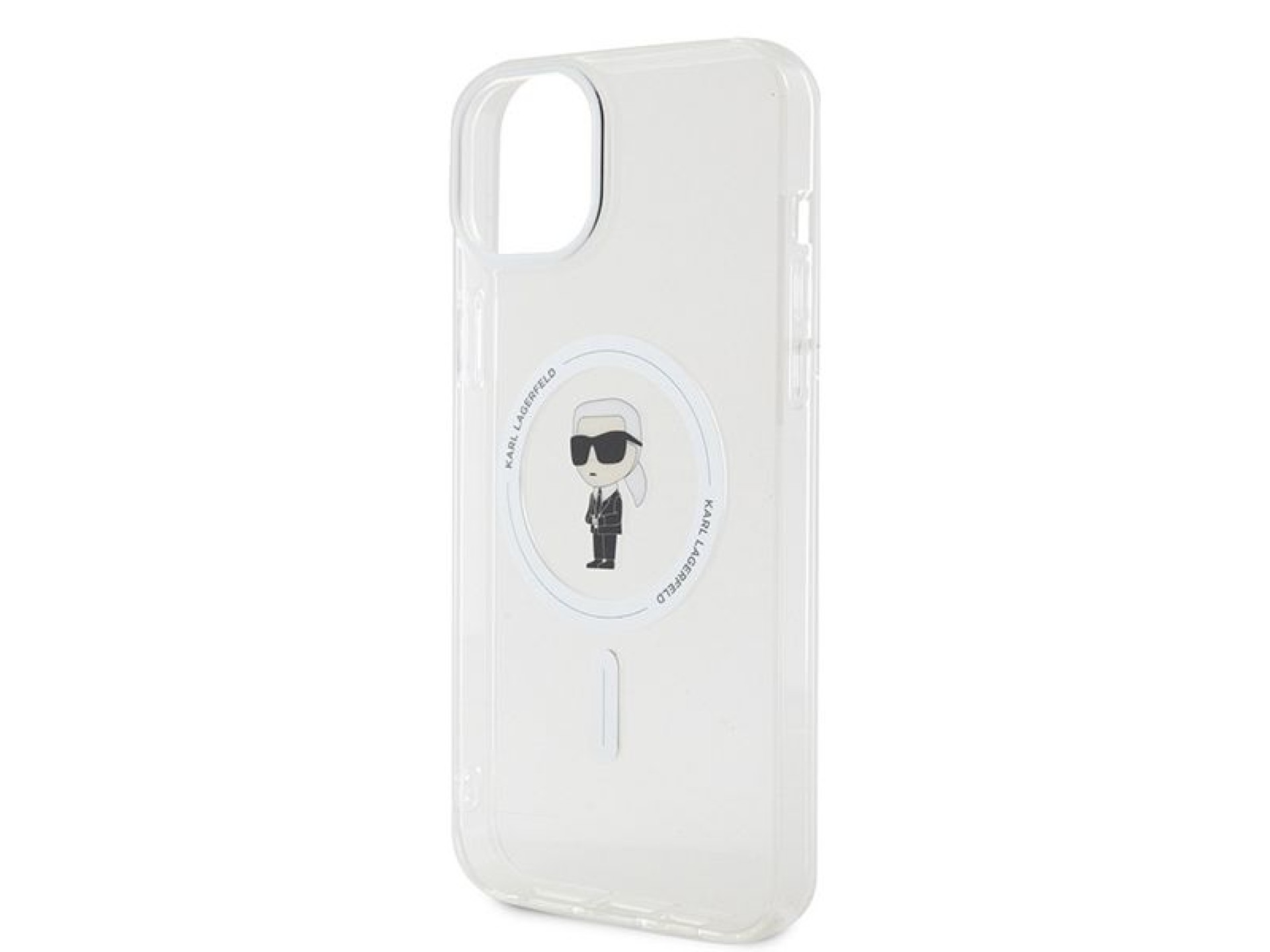 Funda Karl Lagerfeld IML Ikonik MagSafe para iPhone 15 Plus - transparente