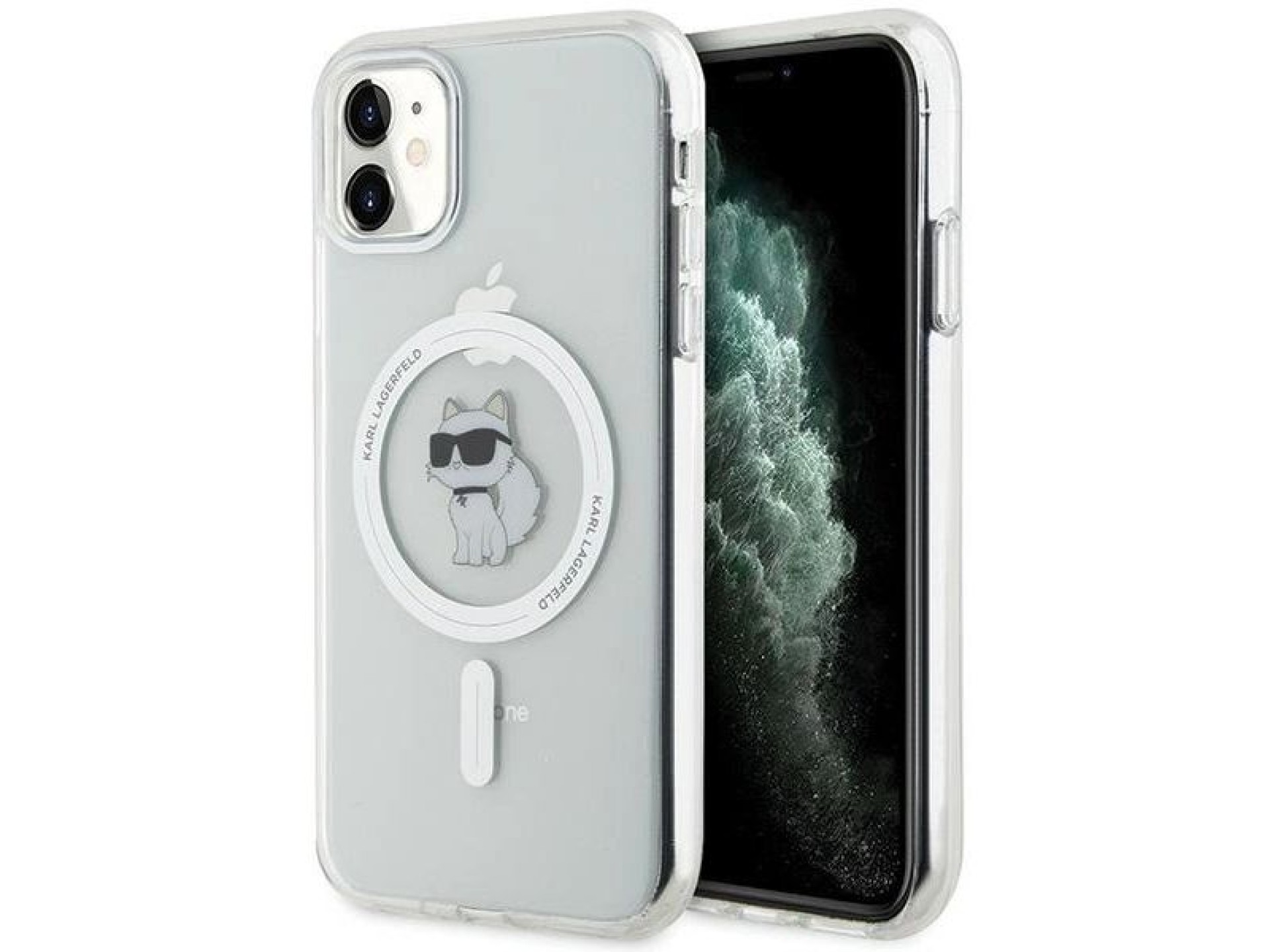 Karl Lagerfeld IML Choupette MagSafe case for iPhone 11 / Xr - transparent