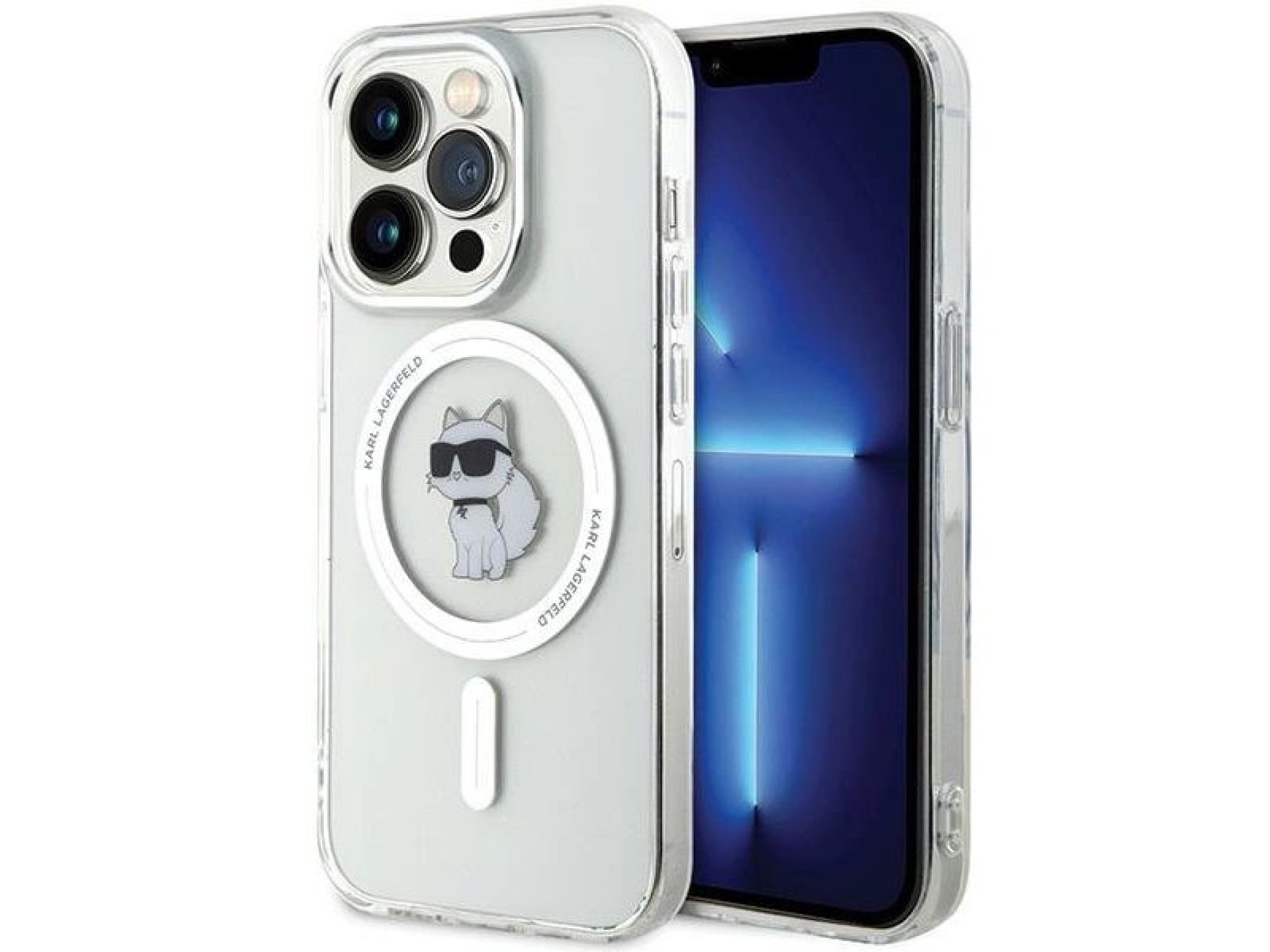 Funda Karl Lagerfeld IML Choupette MagSafe para iPhone 14 Pro - transparente