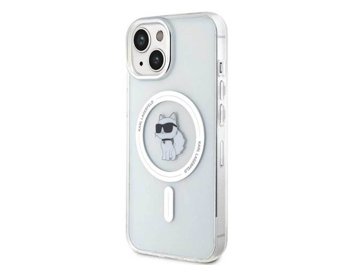 Funda Karl Lagerfeld IML Choupette MagSafe para iPhone 15 - transparente
