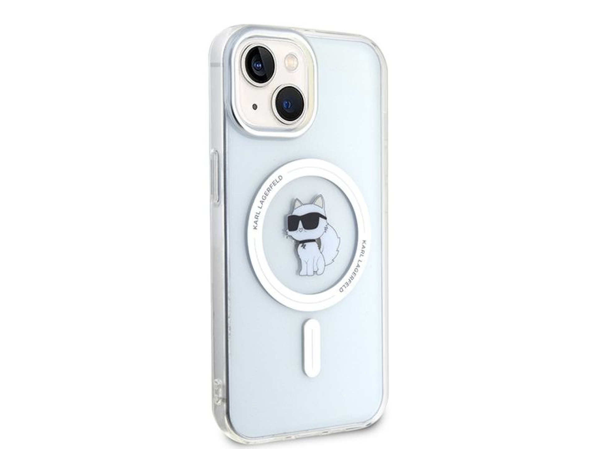 Funda Karl Lagerfeld IML Choupette MagSafe para iPhone 15 - transparente