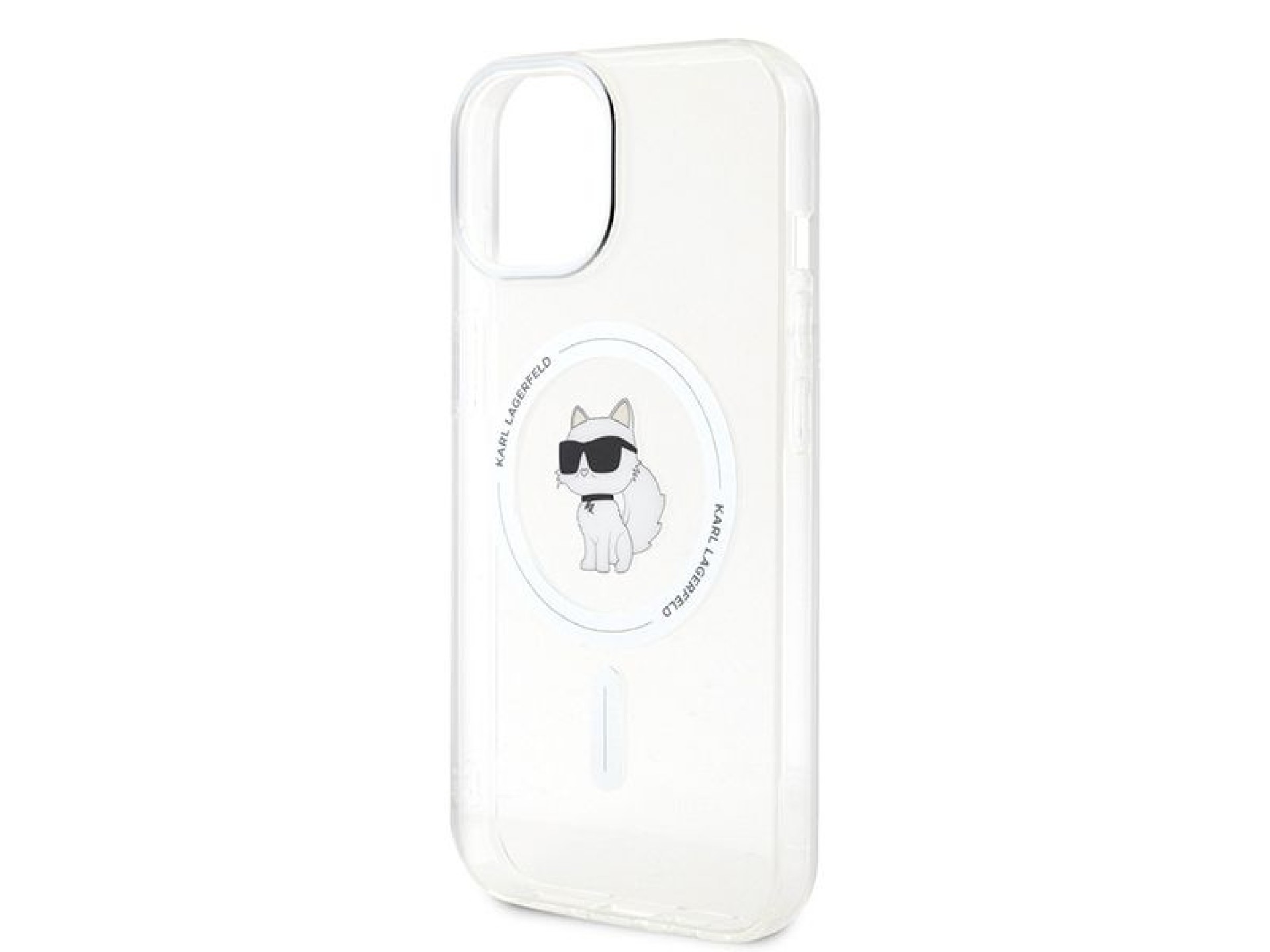 Funda Karl Lagerfeld IML Choupette MagSafe para iPhone 15 - transparente