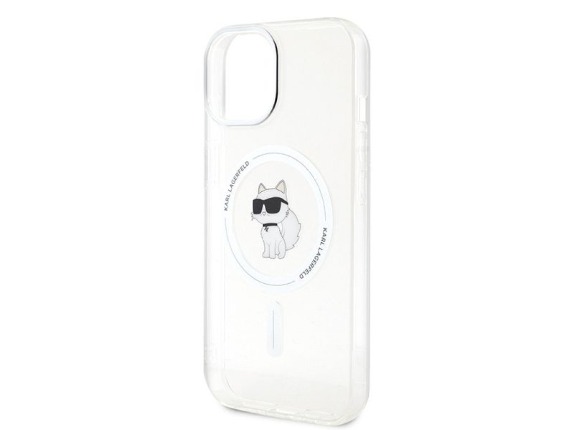 Funda Karl Lagerfeld IML Choupette MagSafe para iPhone 15 - transparente